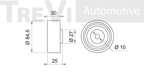 Deflection/Guide Pulley, timing belt