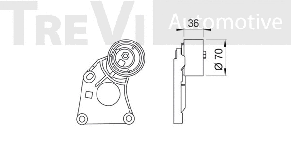 Tensioner, timing belt