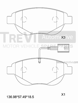Brake Pad Set, disc brake (PF1117)