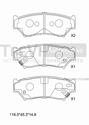 Brake Pad Set, disc brake (PF1006)