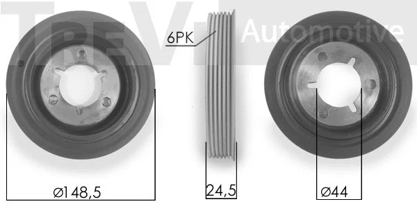 Belt Pulley, crankshaft (PC1092)