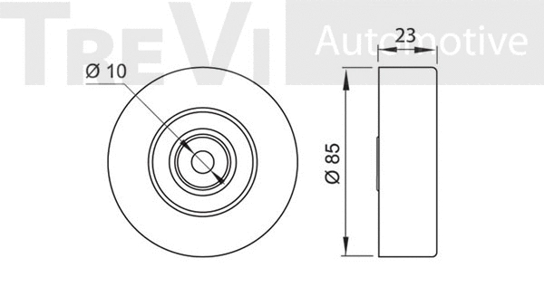 Deflection/Guide Pulley, V-ribbed belt