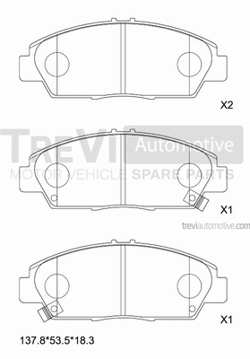 Brake Pad Set, disc brake (PF1603)