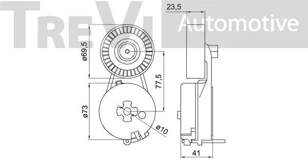 Tensioner Lever, V-ribbed belt