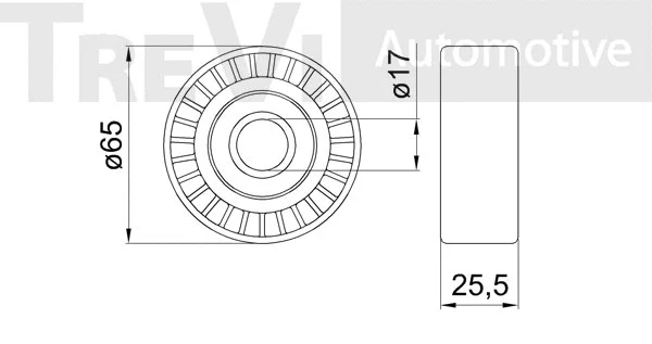 Deflection/Guide Pulley, V-ribbed belt