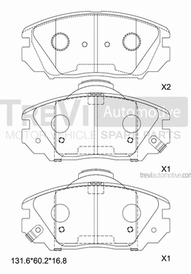 Brake Pad Set, disc brake (PF1436)