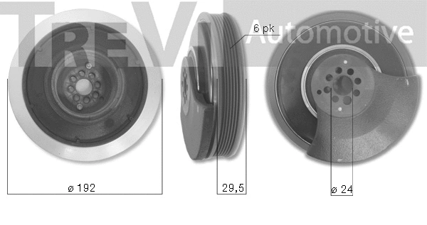 Belt Pulley, crankshaft (PC1027)