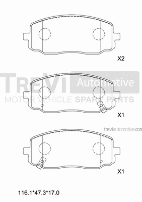 Brake Pad Set, disc brake (PF1258)