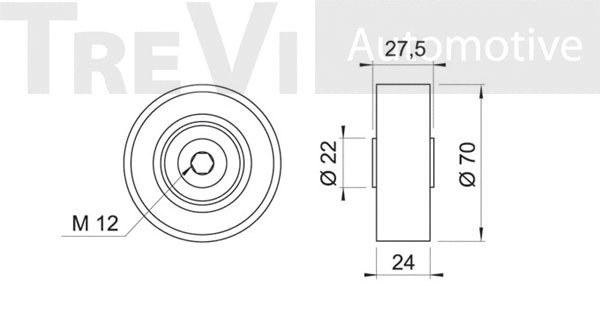 Deflection/Guide Pulley, V-ribbed belt
