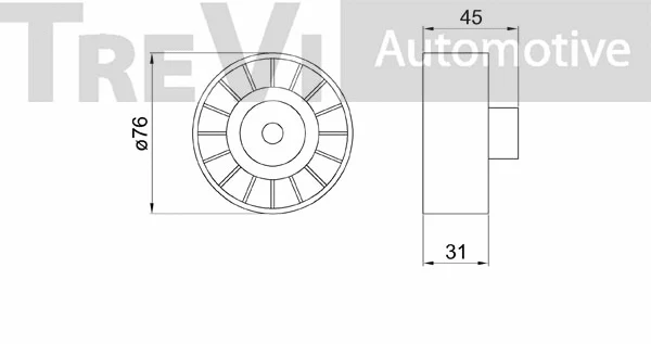 Deflection/Guide Pulley, V-ribbed belt