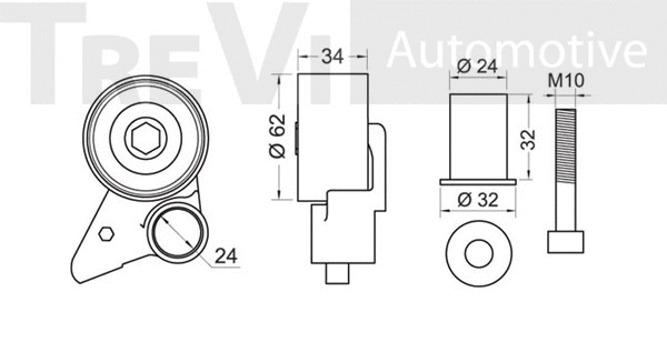Tensioner Pulley, timing belt