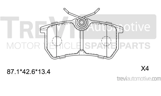 Brake Pad Set, disc brake (PF1062)