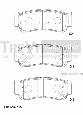 Brake Pad Set, disc brake (PF1309)