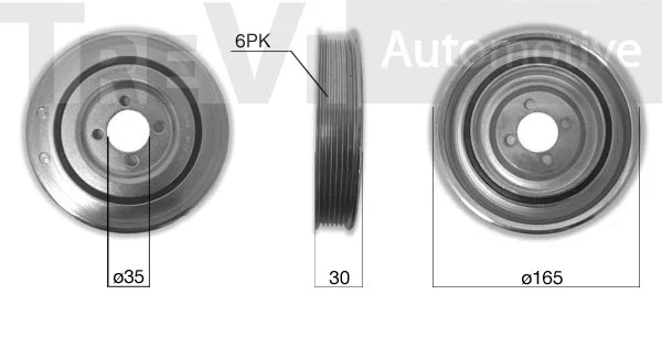 Belt Pulley, crankshaft (PC1014)