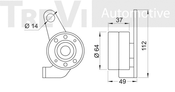 Deflection/Guide Pulley, timing belt