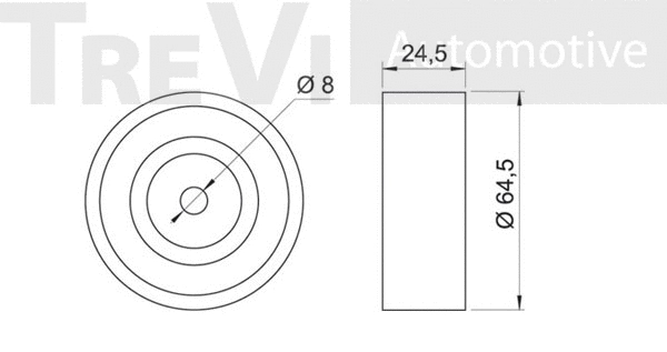 Deflection/Guide Pulley, V-ribbed belt