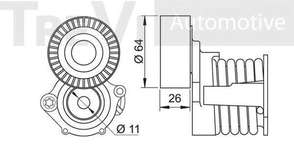 Tensioner Lever, V-ribbed belt