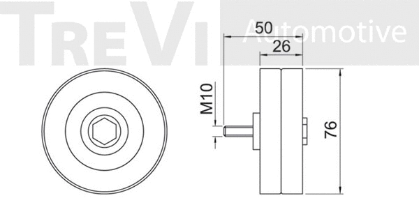Deflection/Guide Pulley, V-ribbed belt
