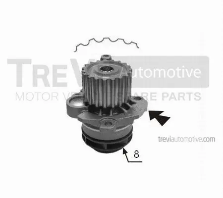 Water Pump, engine cooling (TP1455)