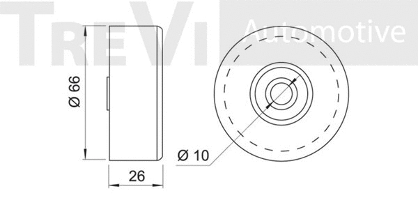 Deflection/Guide Pulley, V-ribbed belt