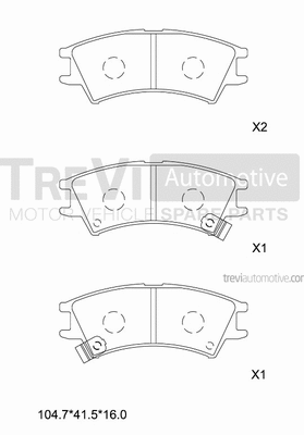 Brake Pad Set, disc brake (PF1067)