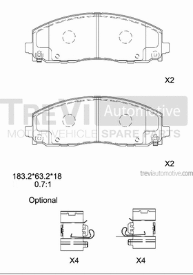 Brake Pad Set, disc brake (PF1525)