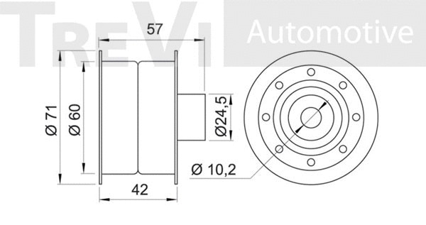 Deflection/Guide Pulley, timing belt