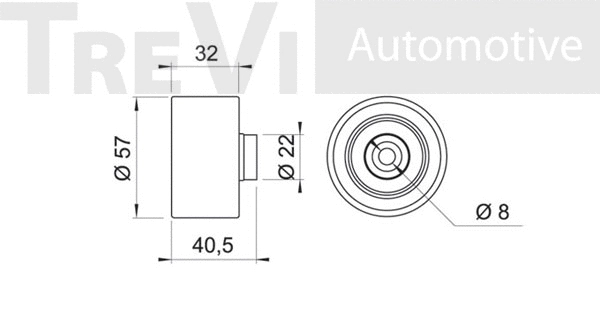 Deflection/Guide Pulley, timing belt