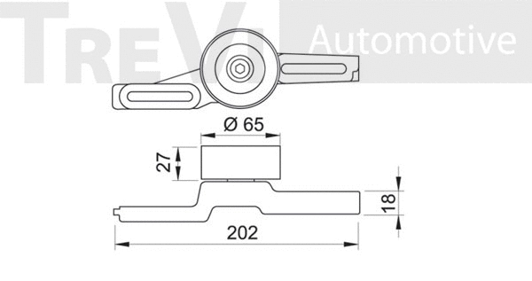 Tensioner Pulley, V-ribbed belt