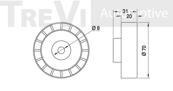 Tensioner Pulley, V-ribbed belt