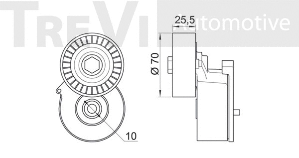 Tensioner Lever, V-ribbed belt