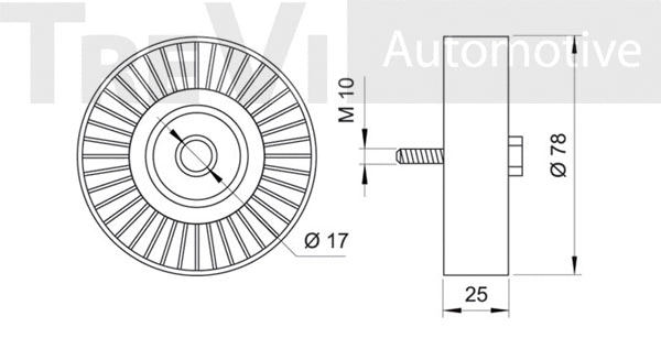 Deflection/Guide Pulley, V-ribbed belt