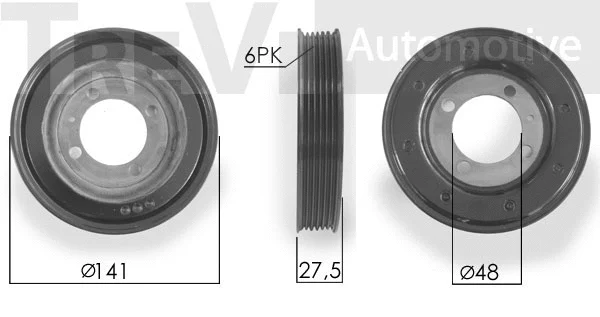 Belt Pulley, crankshaft (PC1048)