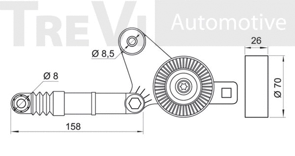 Tensioner Lever, V-ribbed belt