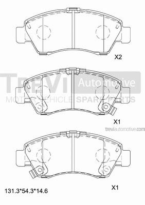 Brake Pad Set, disc brake (PF1578)