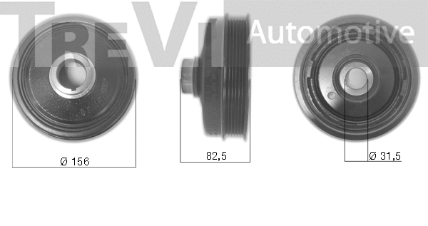 Belt Pulley, crankshaft (PC1263)