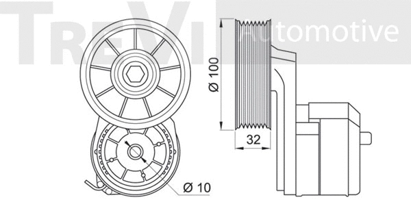 Tensioner Lever, V-ribbed belt