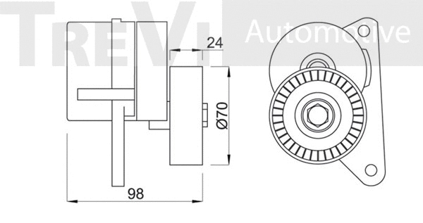 Tensioner Lever, V-ribbed belt