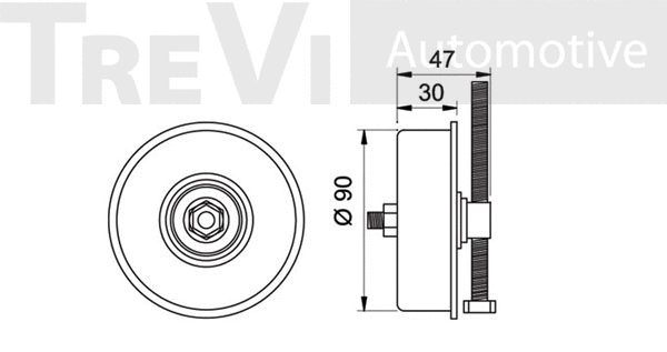 Tensioner Pulley, V-ribbed belt