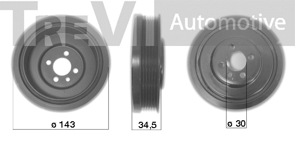 Belt Pulley, crankshaft (PC1036)