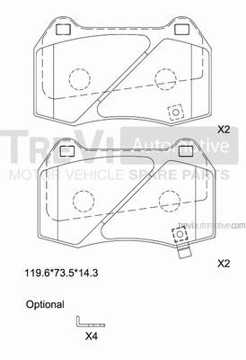 Brake Pad Set, disc brake (PF1166)