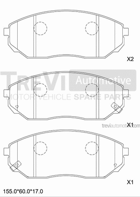 Brake Pad Set, disc brake (PF1245)