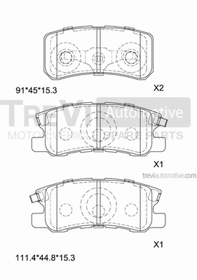 Brake Pad Set, disc brake (PF1187)