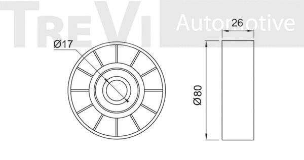 Deflection/Guide Pulley, V-ribbed belt