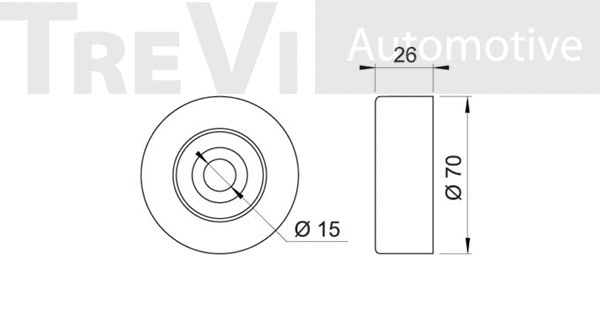 Deflection/Guide Pulley, V-ribbed belt