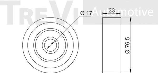 Deflection/Guide Pulley, V-ribbed belt
