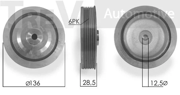 Belt Pulley, crankshaft (PC1008)