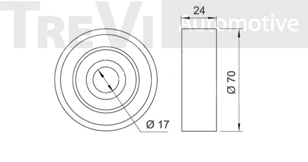 Deflection/Guide Pulley, V-ribbed belt