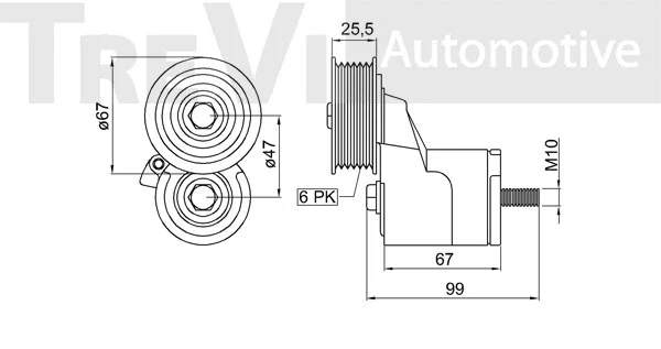Tensioner Lever, V-ribbed belt