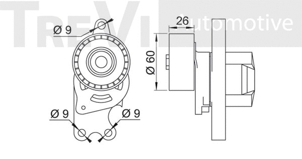 Belt Tensioner, V-ribbed belt